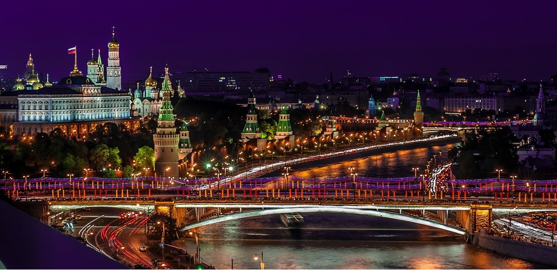 Вечернее изображение Кремля